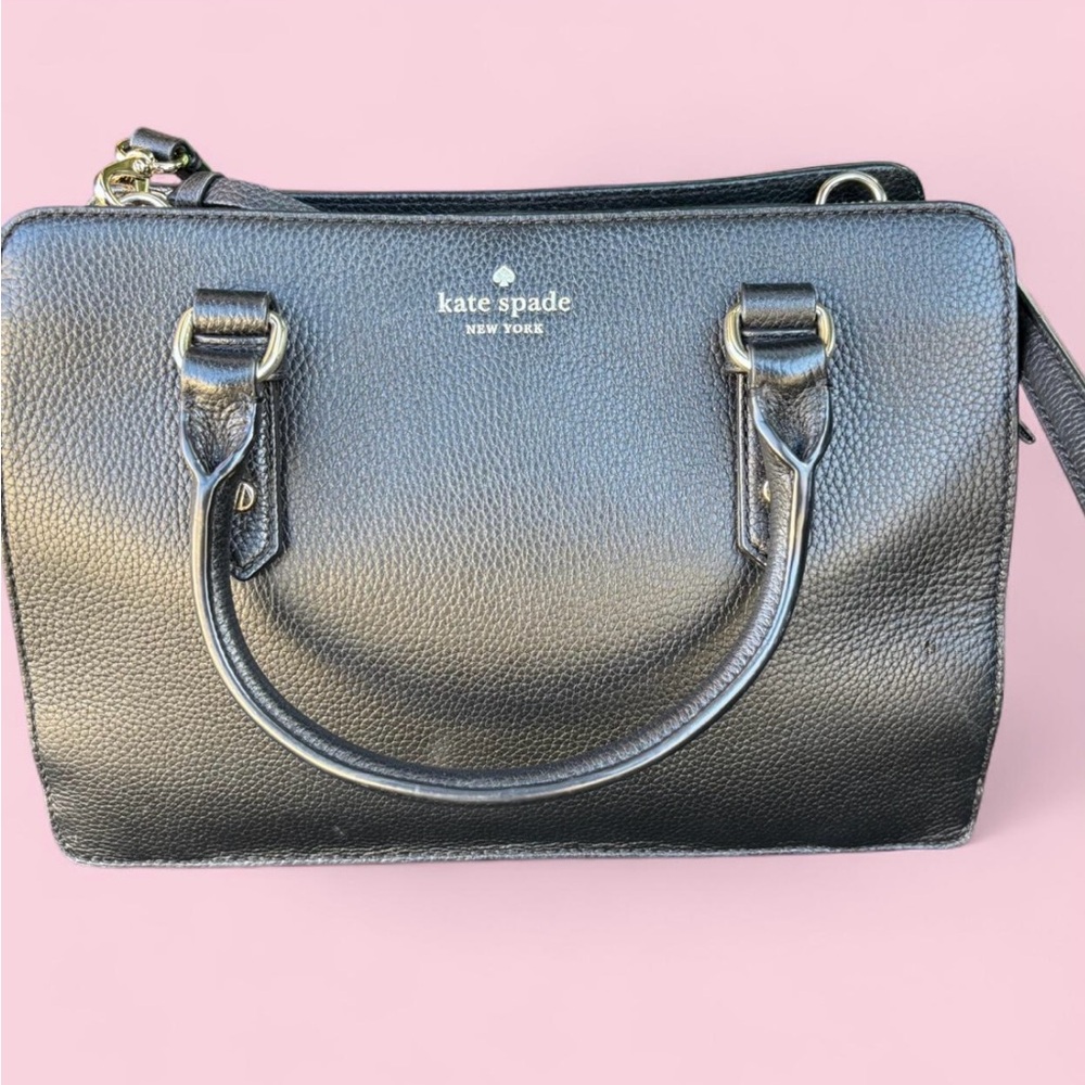 Kate Spade Black Textured Satchel
